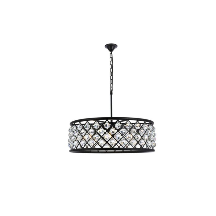 Madison 8-Light Chandelier in Matte Black