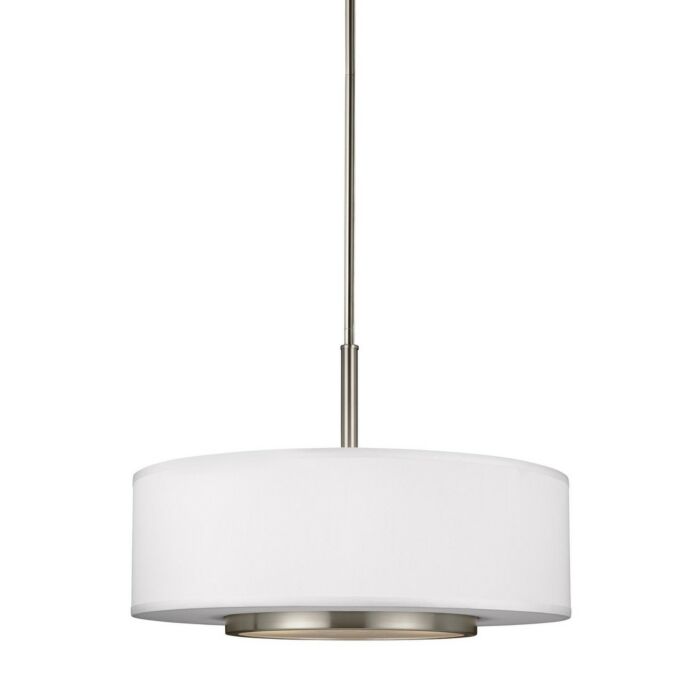 Sea Gull Nance 3 Light 14 Inch Pendant Light in Brushed Nickel