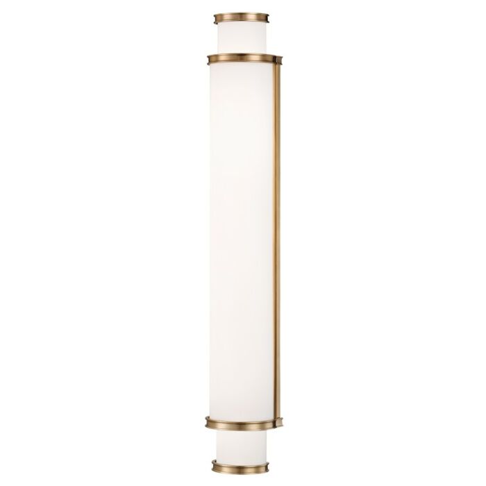 Hudson Valley Malcolm 5 Inch Bathroom Vanity Light in Aged Brass