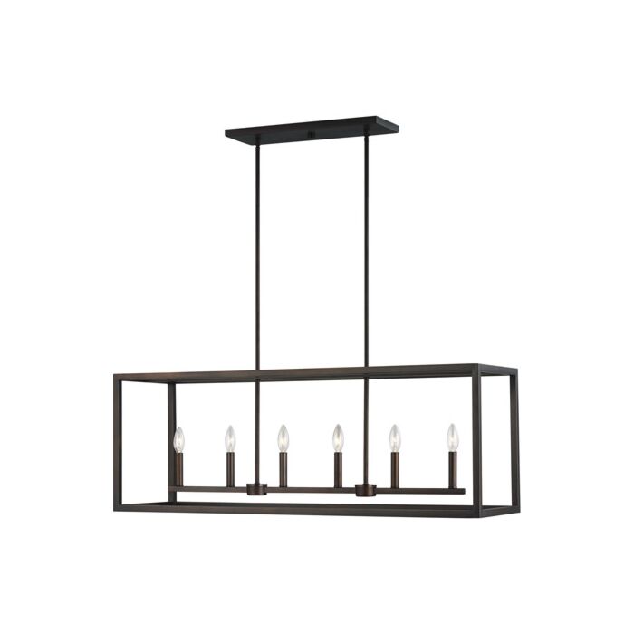 Sea Gull Moffet Street 6 Light Kitchen Island Light in Bronze