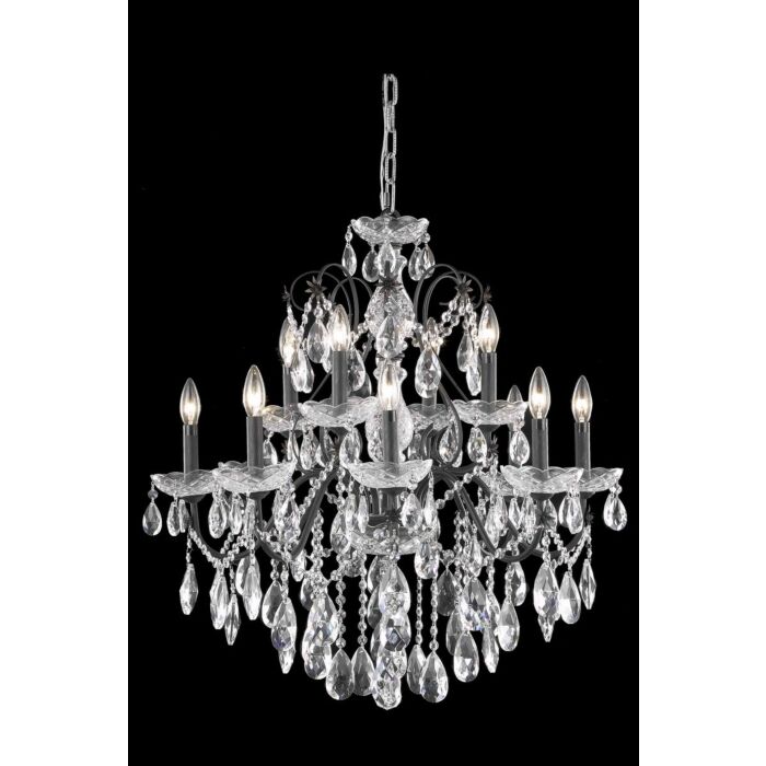 St. Francis 12-Light Chandelier in Dark Bronze