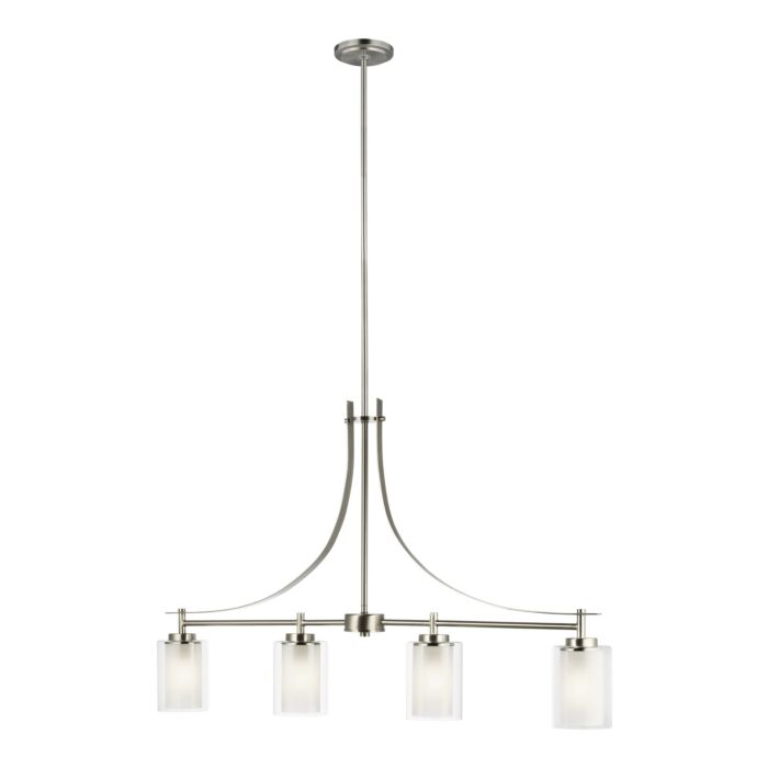 Sea Gull Elmwood Park 4 Light Kitchen Island Light in Brushed Nickel