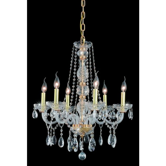 Verona 6-Light Chandelier in Gold