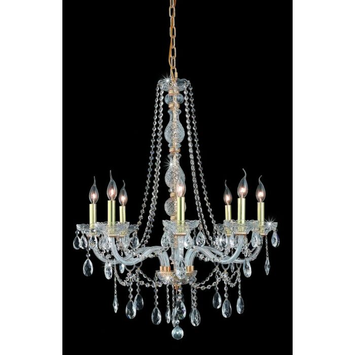 Verona 8-Light Chandelier in Gold