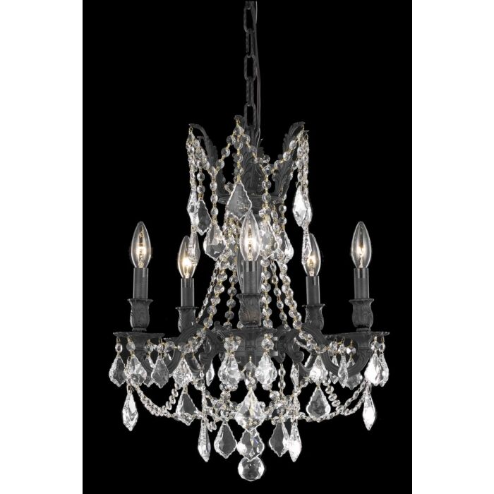 Rosalia 5-Light Pendant in Dark Bronze
