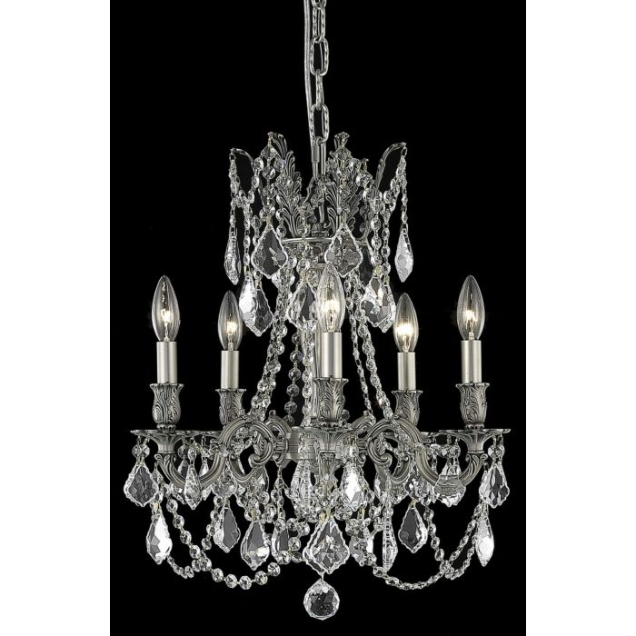 Rosalia 5-Light Pendant in Pewter