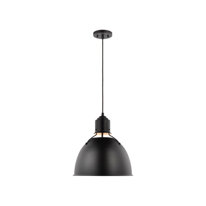Sea Gull Huey Pendant Light in Midnight Black