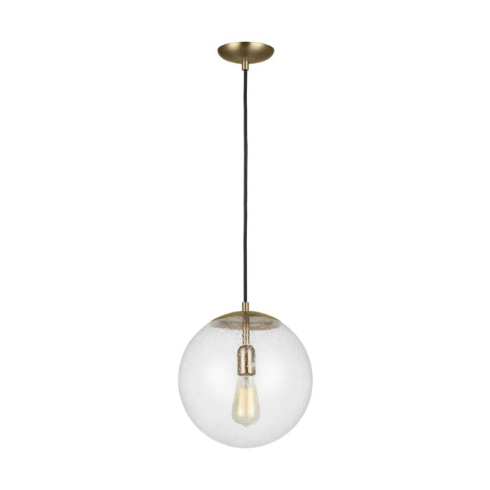 Sea Gull Leo   Hanging Globe Pendant Light in Satin Brass