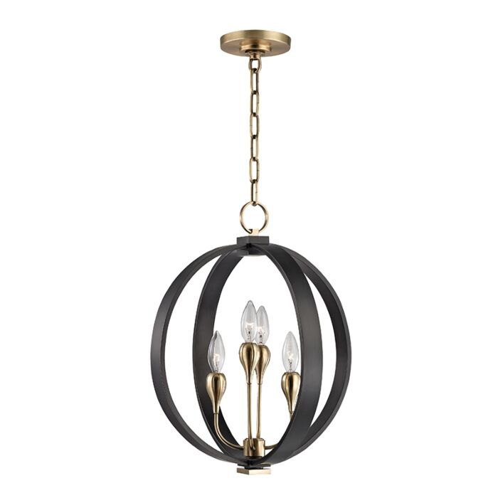 Hudson Valley Dresden 4 Light Chandelier in Aged Old Bronze