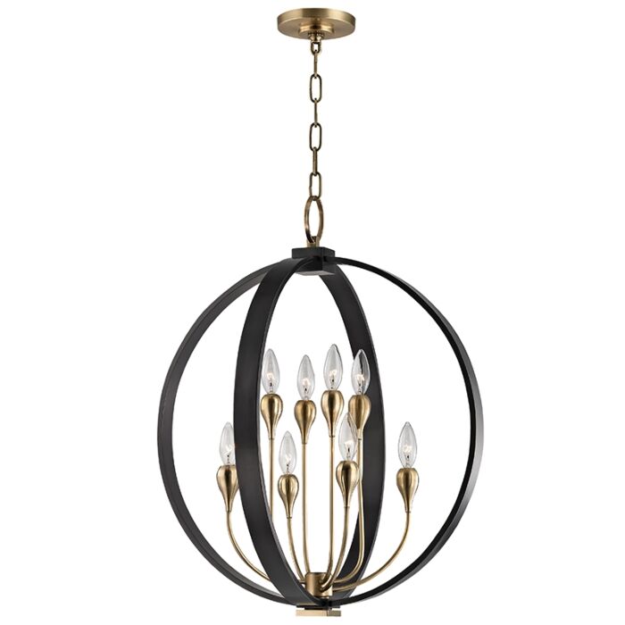 Hudson Valley Dresden 8 Light Chandelier in Aged Old Bronze