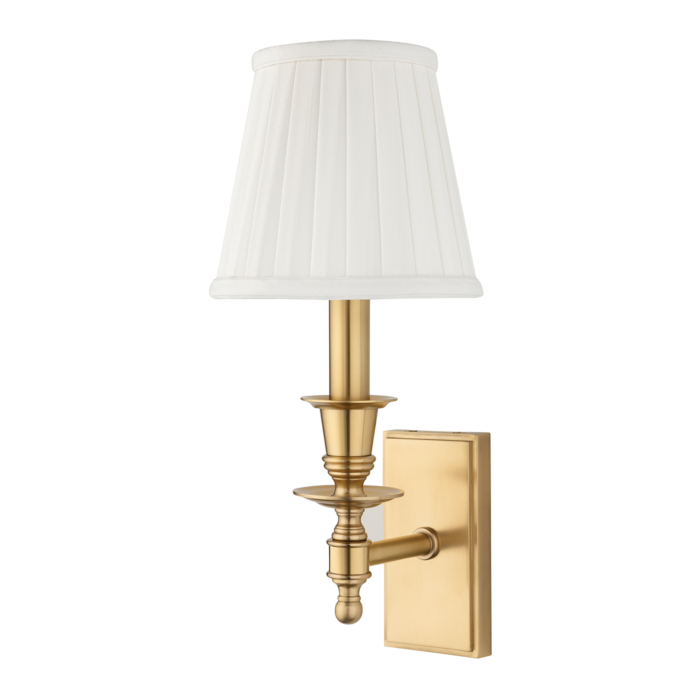 Hudson Valley Ludlow 13 Inch Wall Sconce in Aged Brass