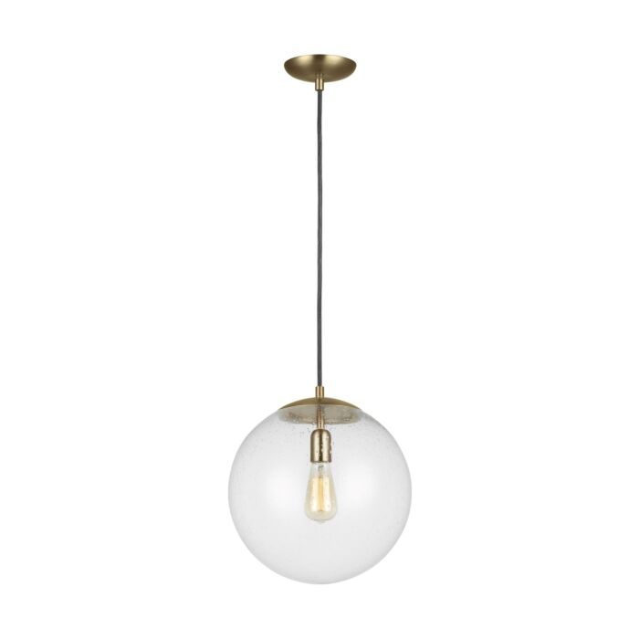 Sea Gull Leo   Hanging Globe Pendant Light in Satin Brass