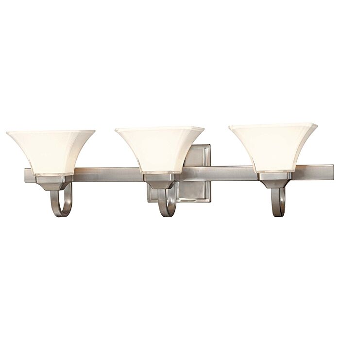 Minka Lavery Agilis 3 Light Bathroom Vanity Light in Brushed Nickel
