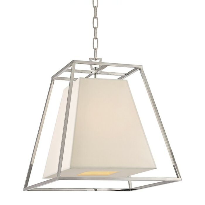 Hudson Valley Kyle 4 Light 19 Inch Pendant Light in Polished Nickel