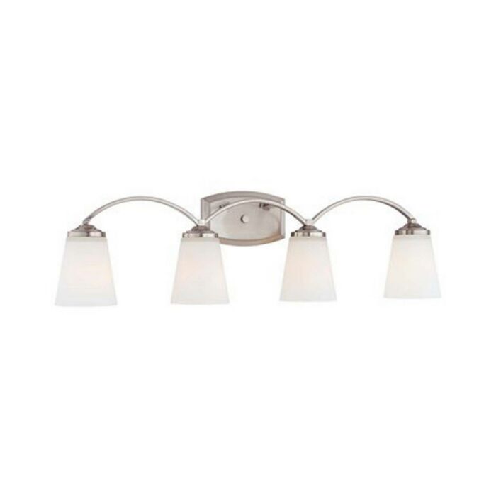 Minka Lavery Overland Park 4 Light Bathroom Vanity Light in Brushed Nickel