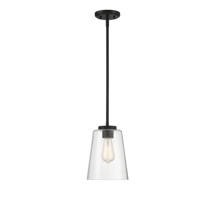 Savoy House Calhoun 1 Light Mini Pendant in Matte Black