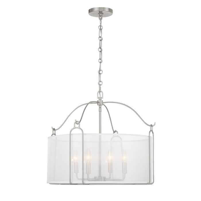 Ashlay 4-Light Pendant in Satin Nickel