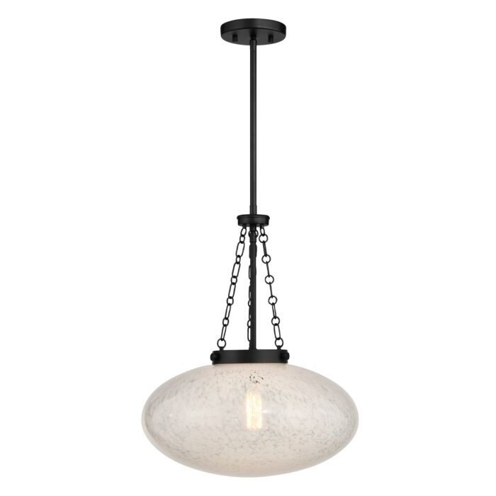 Willow 1-Light Pendant in Matte Black