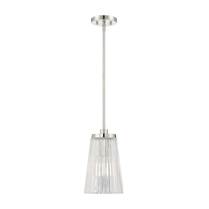 Savoy House Chantilly 1 Light Pendant in Polished Nickel