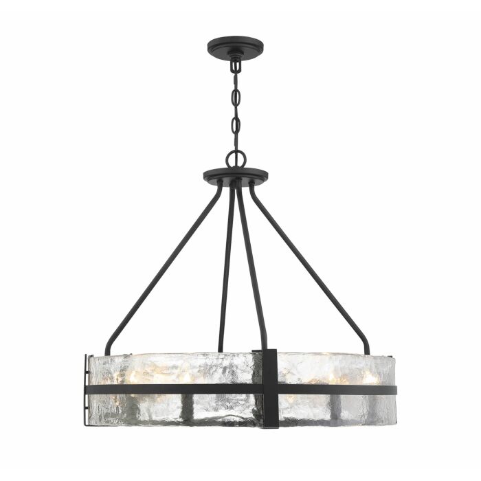 Savoy House Hudson by Brian Thomas 8 Light Pendant in Matte Black