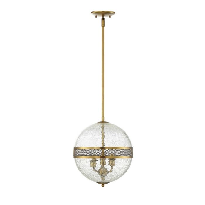 Savoy House Stirling 3 Light Pendant in Warm Brass