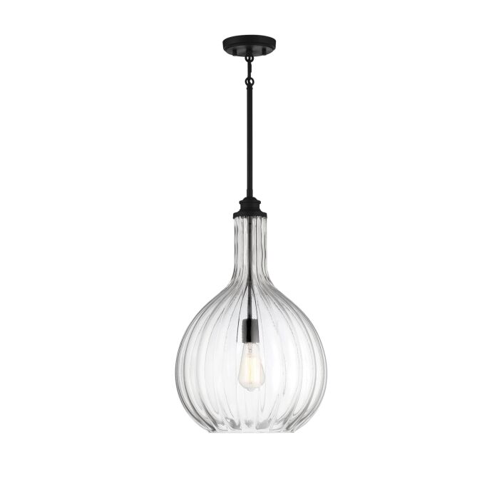 Savoy House Brandon 1 Light Pendant in Matte Black