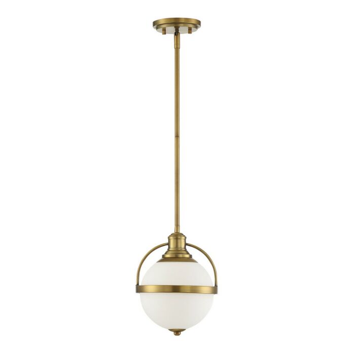 Savoy House Westbourne 1 Light Pendant in Warm Brass