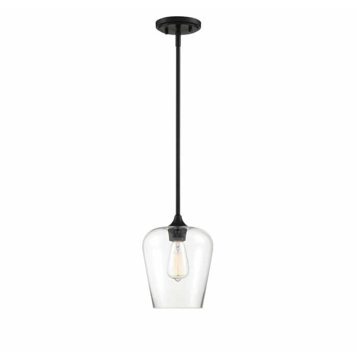 Savoy House Octave 1 Light Pendant in Black