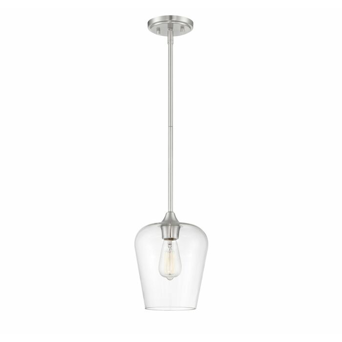 Savoy House Octave 1 Light Mini Pendant in Satin Nickel