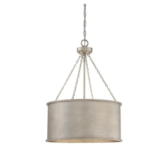 Savoy House Rochester 4 Light Pendant in Silver Patina