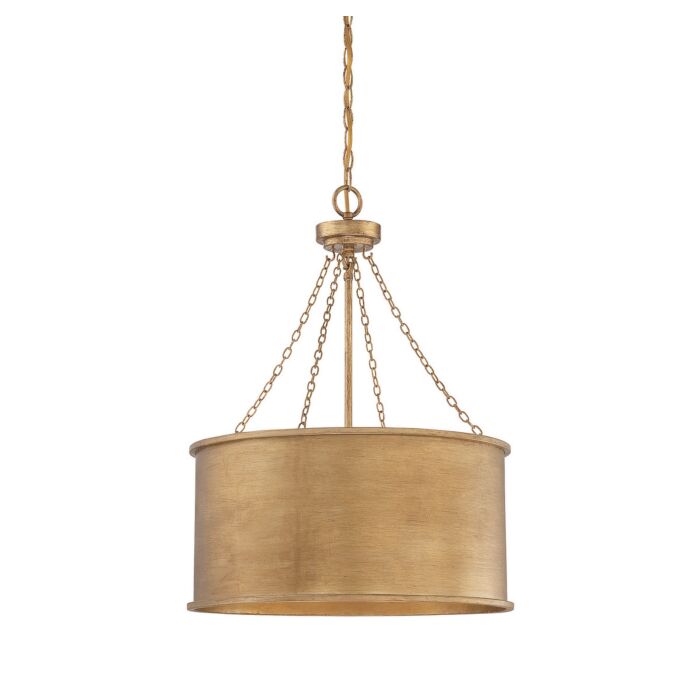 Savoy House Rochester 4 Light Pendant in Gold Patina