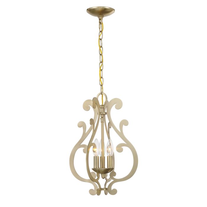 Lombard 3-Light Pendant in Noble Brass