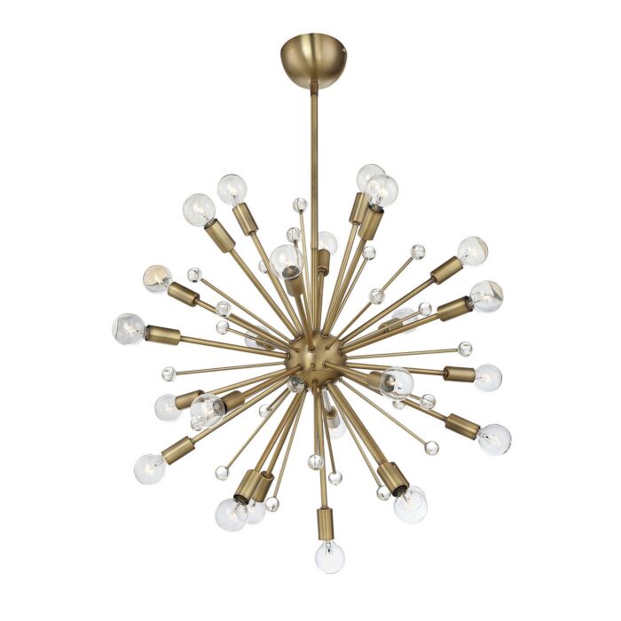 Savoy House Galea 24 Light Chandelier in Warm Brass
