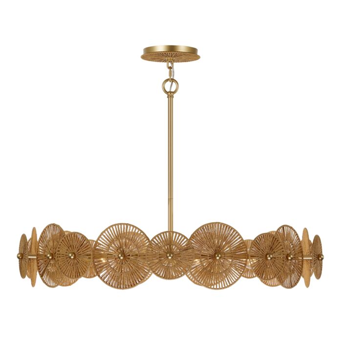 Abbott 5-Light Pendant in Distressed Gold by Breegan Jane