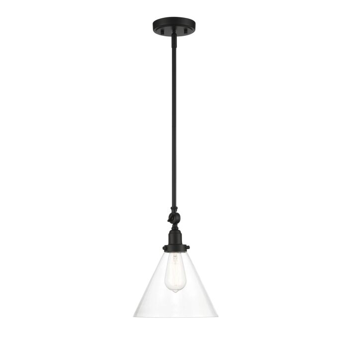 Savoy House Drake 1 Light Pendant in Matte Black