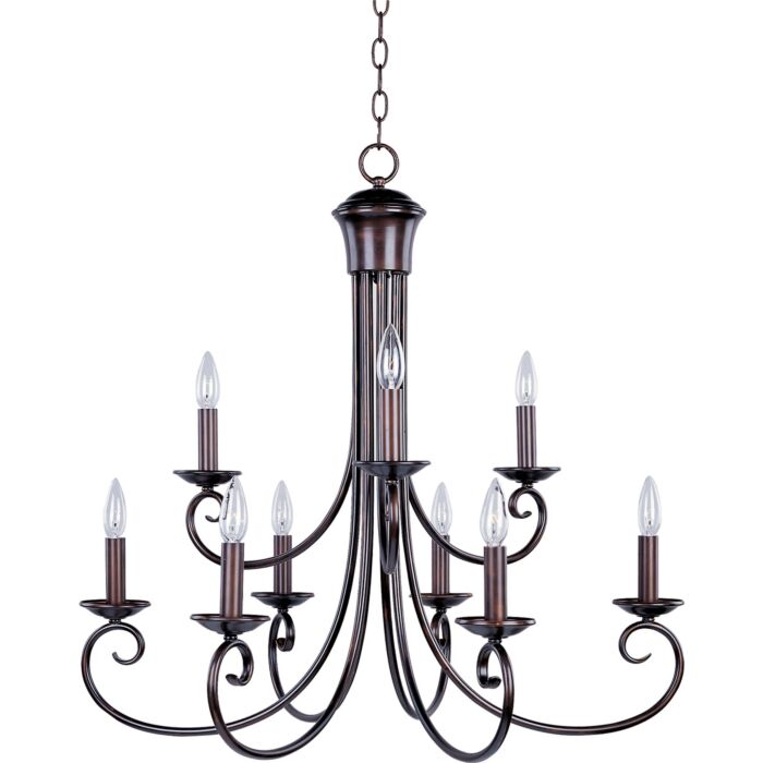 Maxim Lighting Loft 9 Light Chandelier in Oil Rubbed Bronze