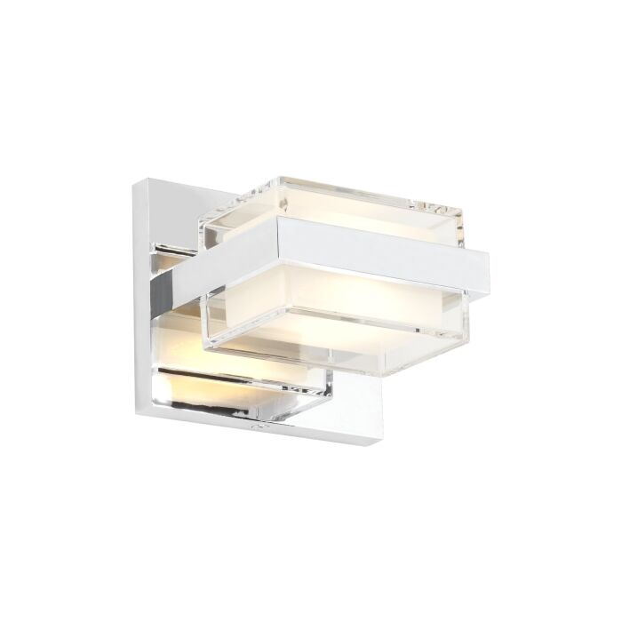 Tech Kamden 2 Light 3000K LED 5 Inch Bathroom Vanity Light in Chrome