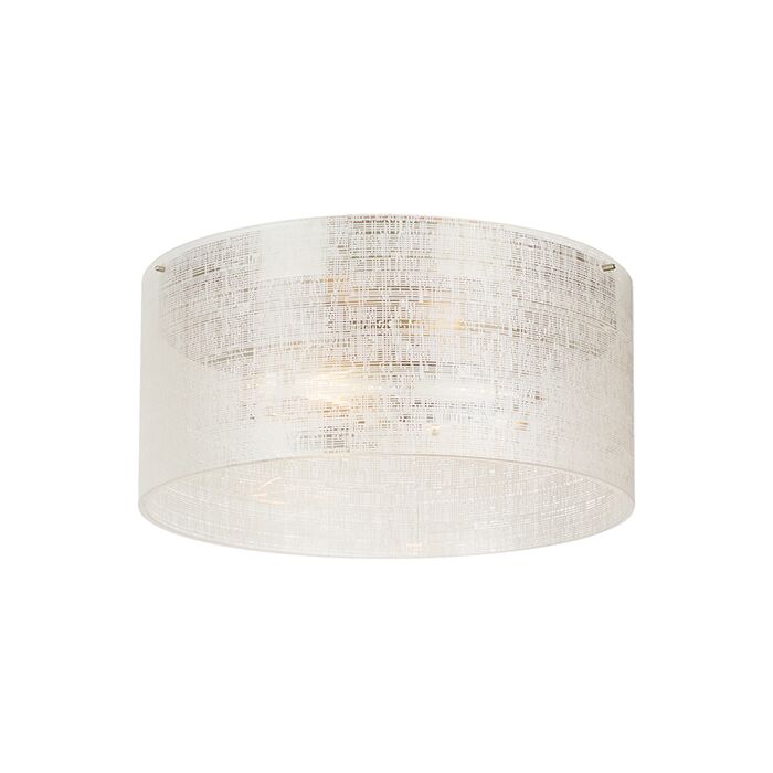 Tech Vetra 2 Light 2700K LED 13 Inch Ceiling Light in Satin Nickel and Linen