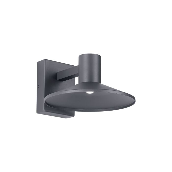 Tech Ash 10 Inch Outdoor Wall Light in Charcoal