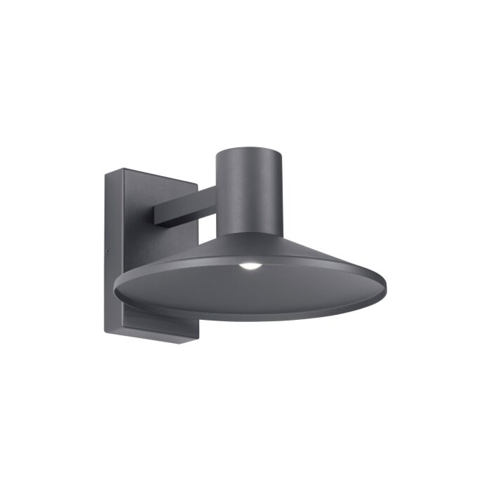 Tech Ash 12 Inch Outdoor Wall Light in Charcoal