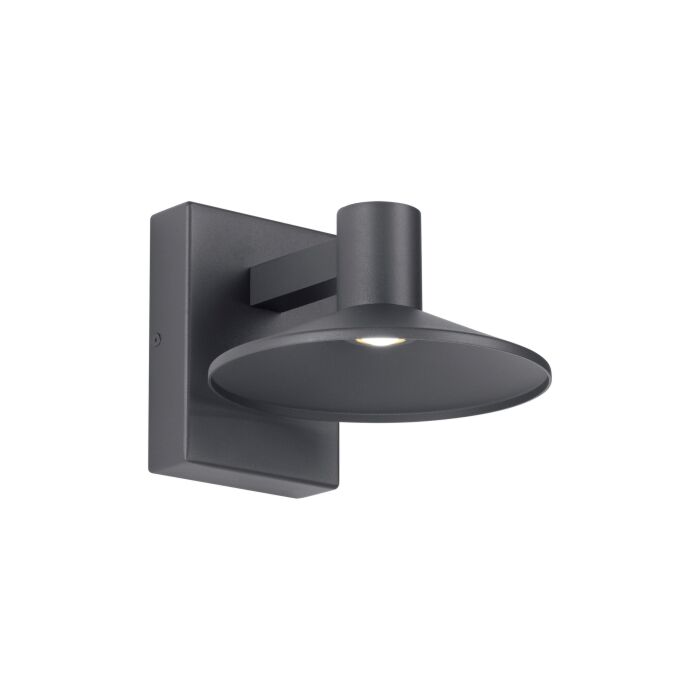 Tech Ash 8 Inch Outdoor Wall Light in Charcoal