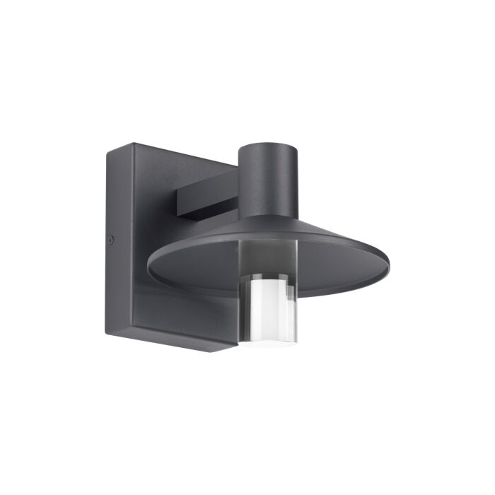 Tech Ash 8 Inch Outdoor Wall Light in Charcoal