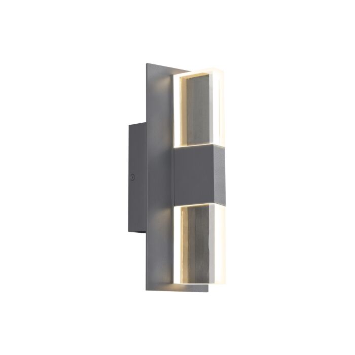 Tech Lyft 13 Inch Outdoor Wall Light in Charcoal