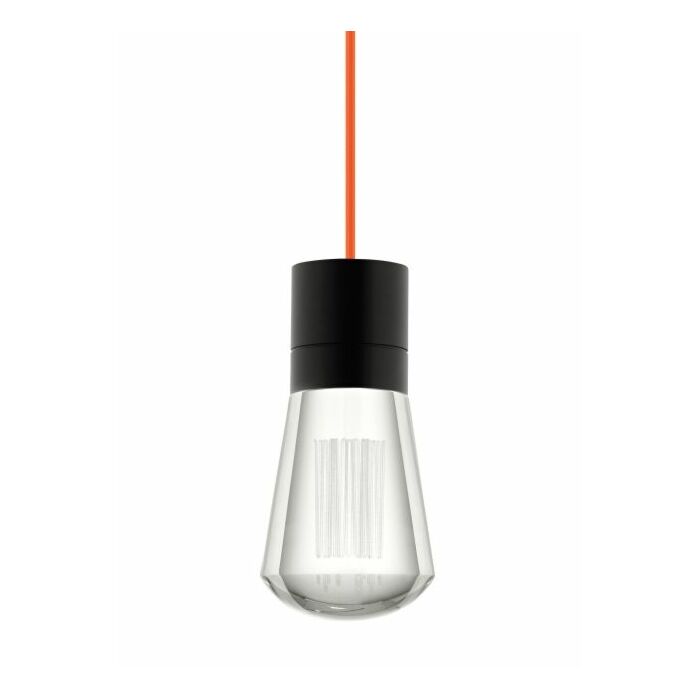 Tech Alva 3000K LED 4 Inch Pendant Light in Black and Orange