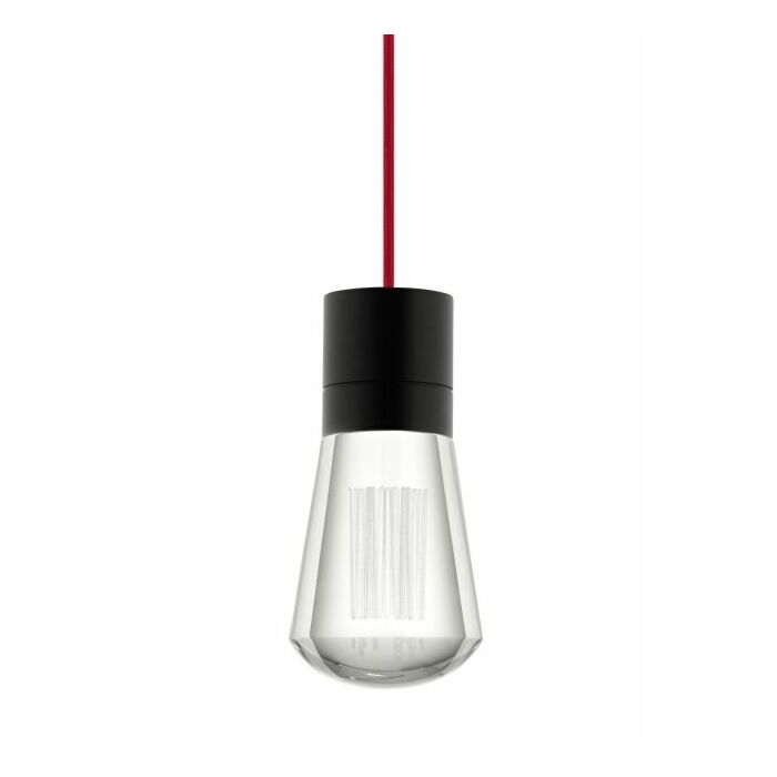 Tech Alva 2200K LED 4 Inch Pendant Light in Black and Red