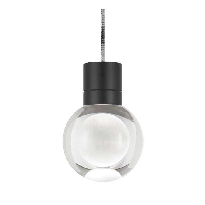 Tech Mina 3000K 2200K LED 5 Inch Pendant Light in Black and Clear