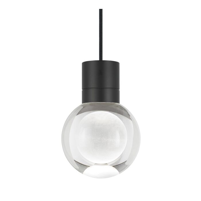 Tech Mina 2200K LED 8 Inch Pendant Light in Black and Clear