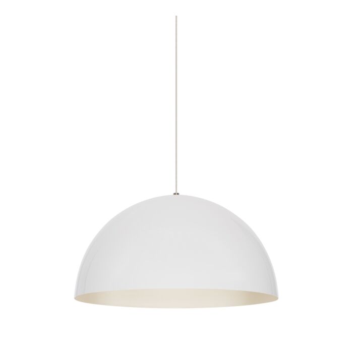 Tech Powell 24 Inch Pendant Light in White and Gloss White/White