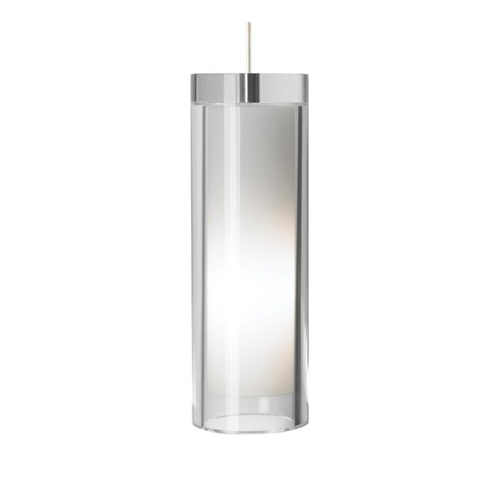 Tech Sara 11 Inch Pendant Light in Satin Nickel and Clear