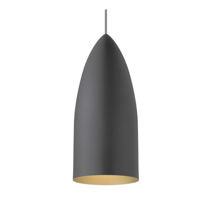 Tech Signal 2700K LED 14 Inch Pendant Light in Rubberized Gray/Gold
